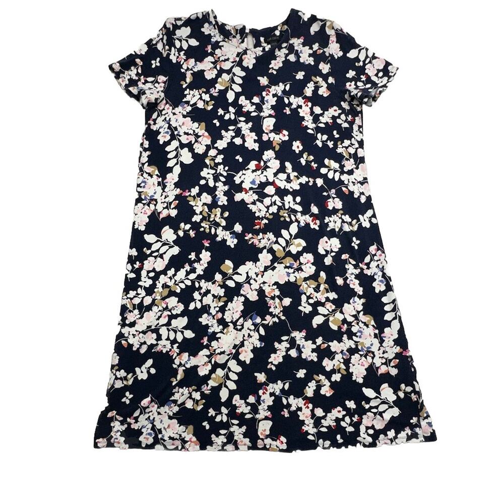 J Jill Dress Wearever Collection Sz Small Blue Floral Print Soft Perfect TShirt